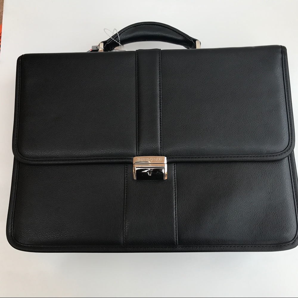 Samsonite Genuine Leather Briefcase Laptop Bag